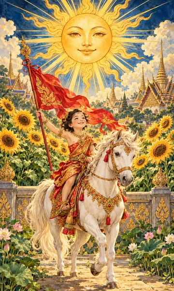 ไพ่ The Sun ดวงอาทิตย์